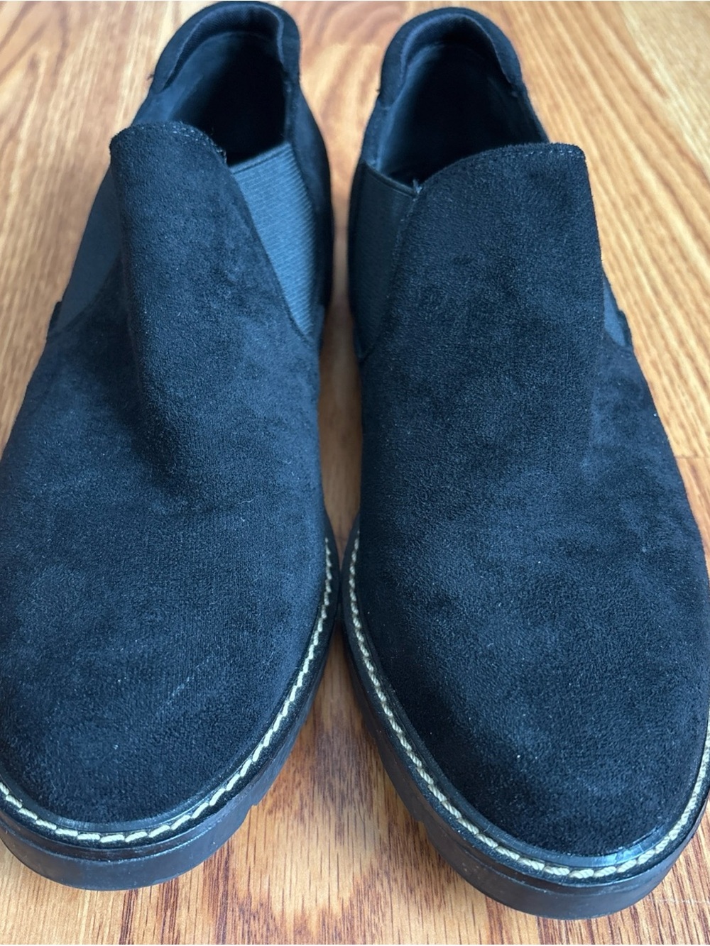 Anne Klein Women's Iflex Solid Black Suede Slip-on Round Toe Comfort Loafer 8.5M - Picture 8 of 14